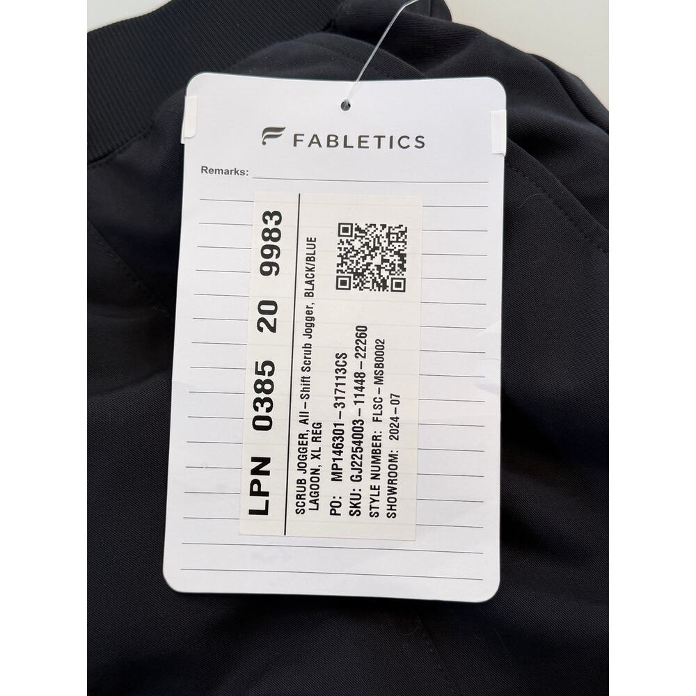 NWT Fabletics All Shift Scrub Joggers Mens XL Black/Seaside Blue READ - Picture 10 of 12